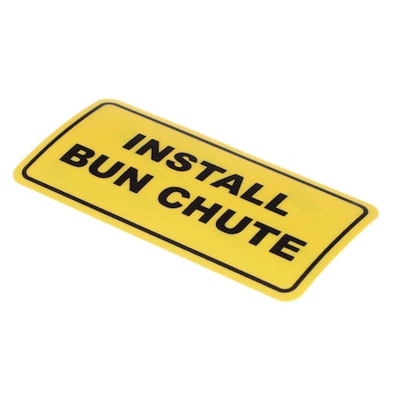 Antunes INSTALL BUN CHUTE DECAL 1001551